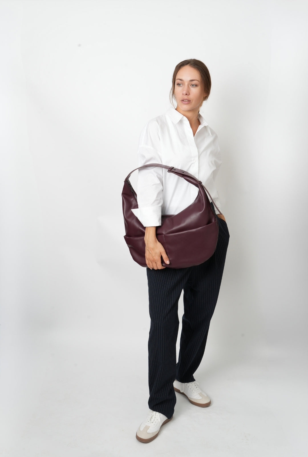 HVISK TERRA SOFT STRUCTURE Tote Bag 475 Midnight Plum