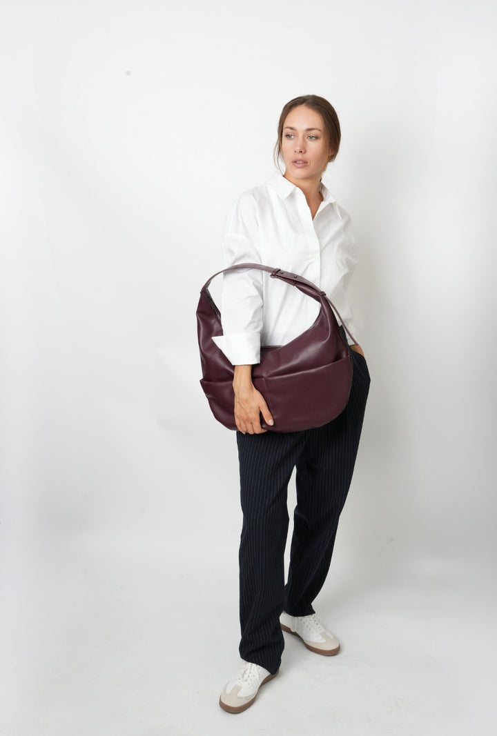 HVISK TERRA SOFT STRUCTURE Tote Bag 475 Midnight Plum