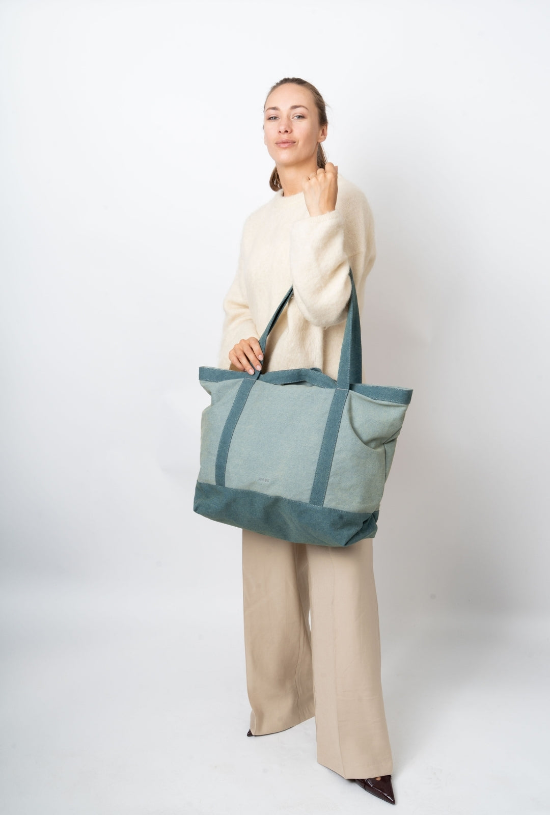 HVISK TOTE DENIM Shopper 481 Teal Tones