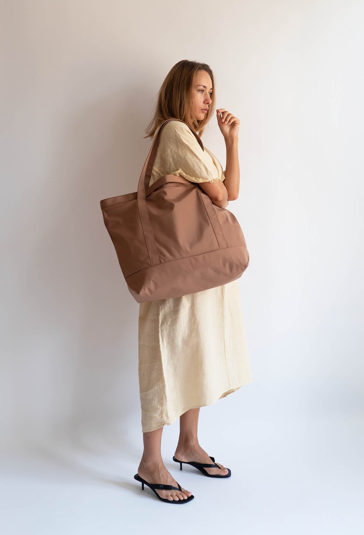 HVISK TOTE MATTE TWILL Shopper 468 Light Brown