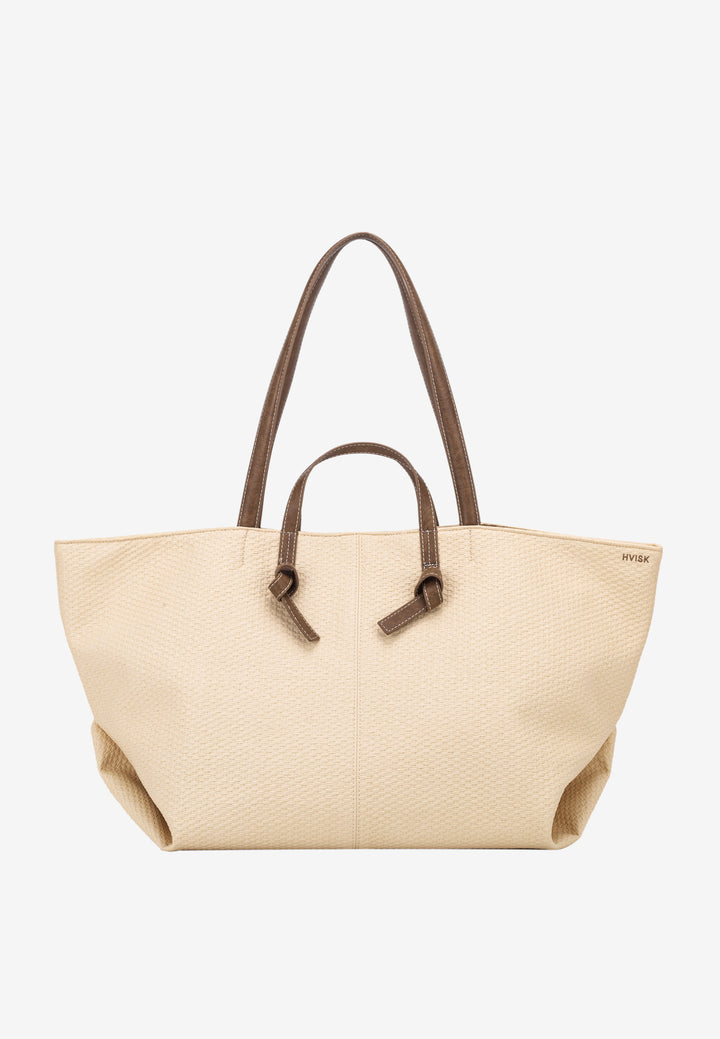HVISK TOWNY RAFFIA STRUCTURE Tote Bag 471 Raffia Sand