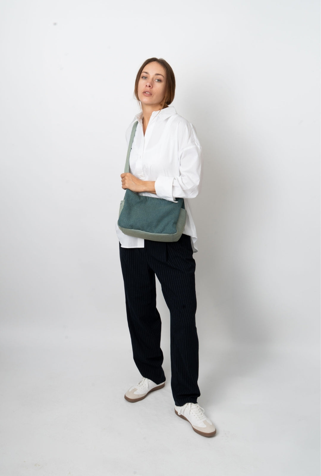 HVISK TRACY DENIM Crossbody 481 Teal Tones