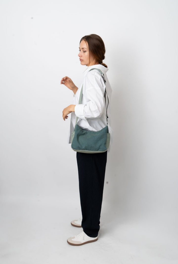 HVISK TRACY DENIM Crossbody 481 Teal Tones
