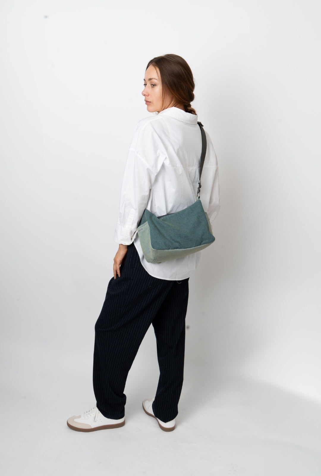 HVISK TRACY DENIM Crossbody 481 Teal Tones