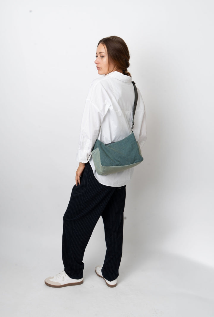 HVISK TRACY DENIM Crossbody 481 Teal Tones