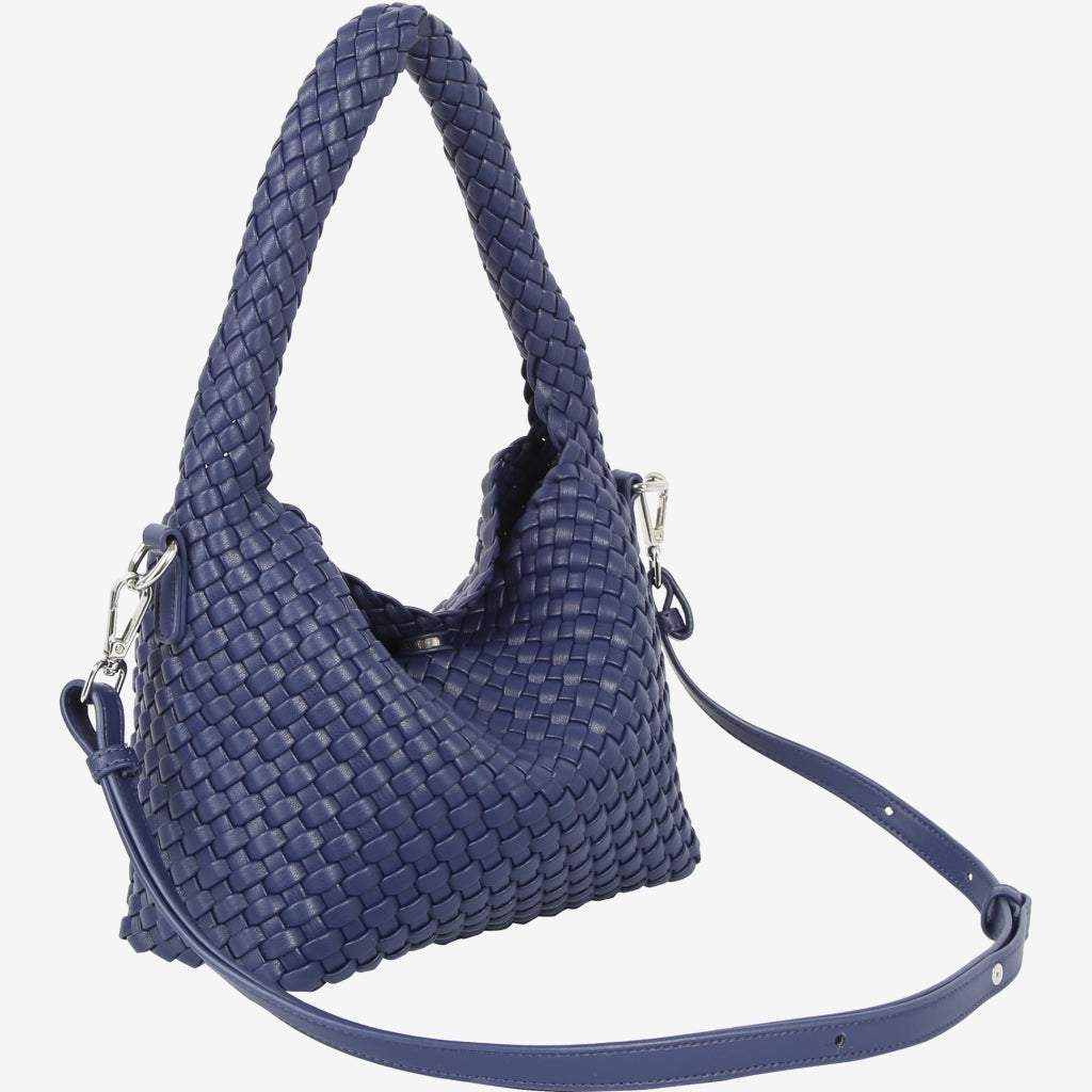 HVISK TWIST BRAIDED Shoulder Bag 0004 NAVY BLUE