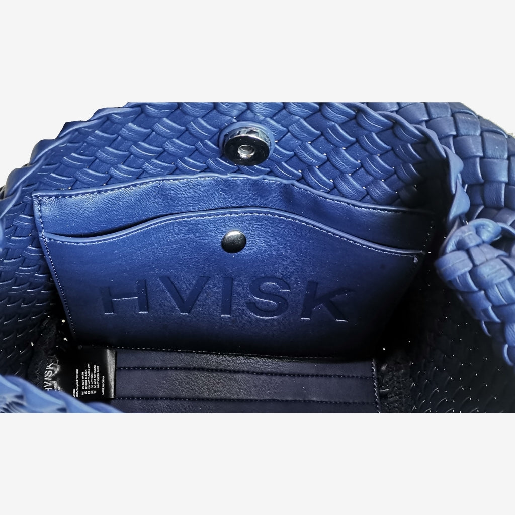 HVISK TWIST BRAIDED Shoulder Bag 0004 NAVY BLUE