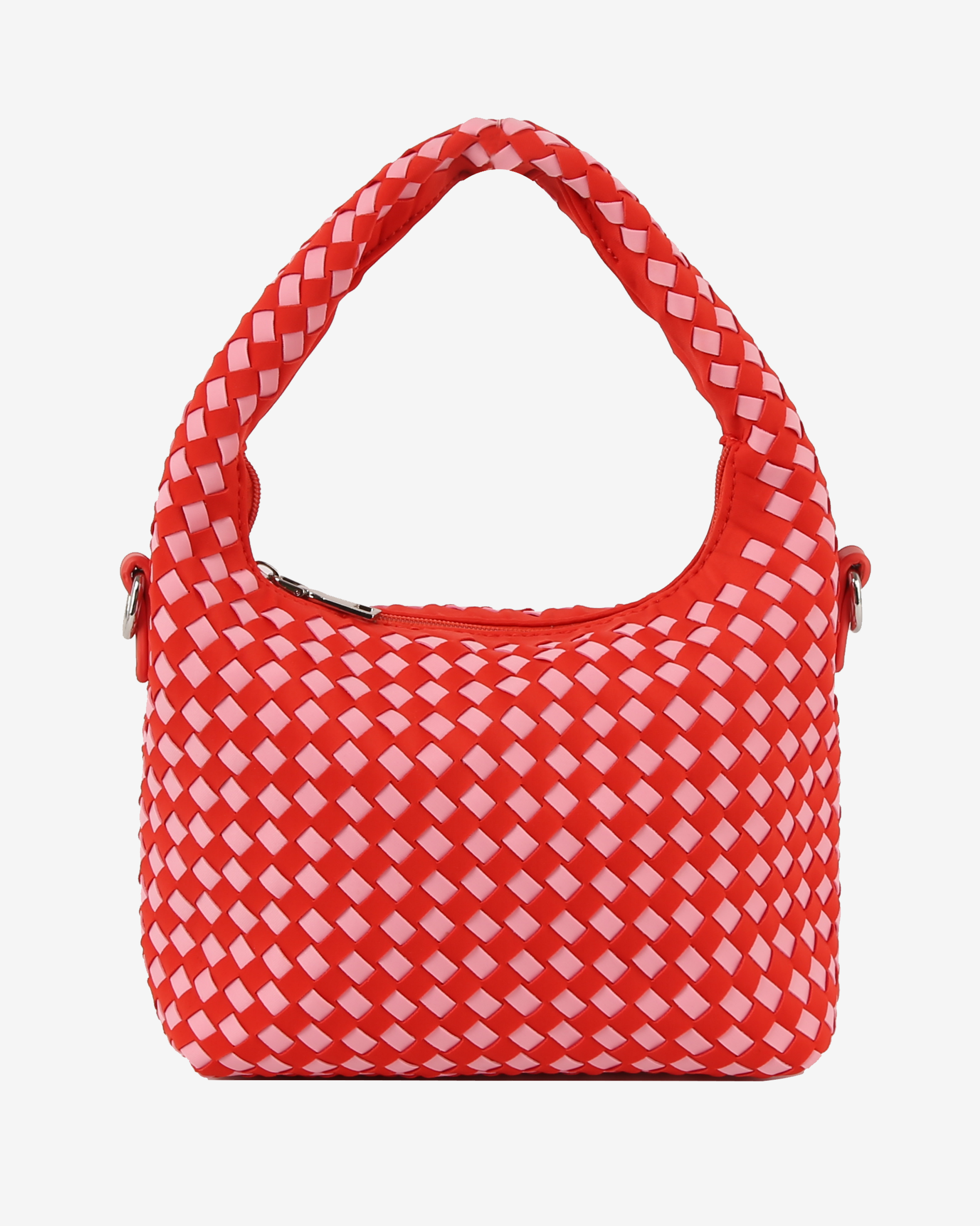 HVISK TWIST BRAIDED NEOPRENE Crossbody 465 Red Coral