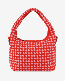 HVISK TWIST BRAIDED NEOPRENE Crossbody 465 Red Coral
