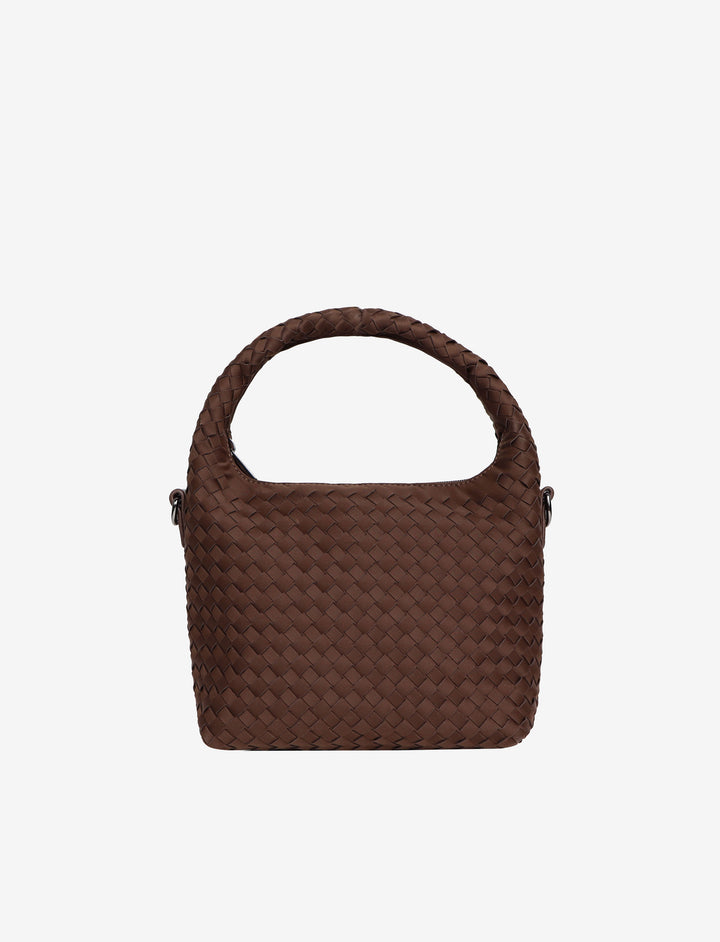 HVISK TWIST BRAIDED NEOPRENE Crossbody 485 Espresso