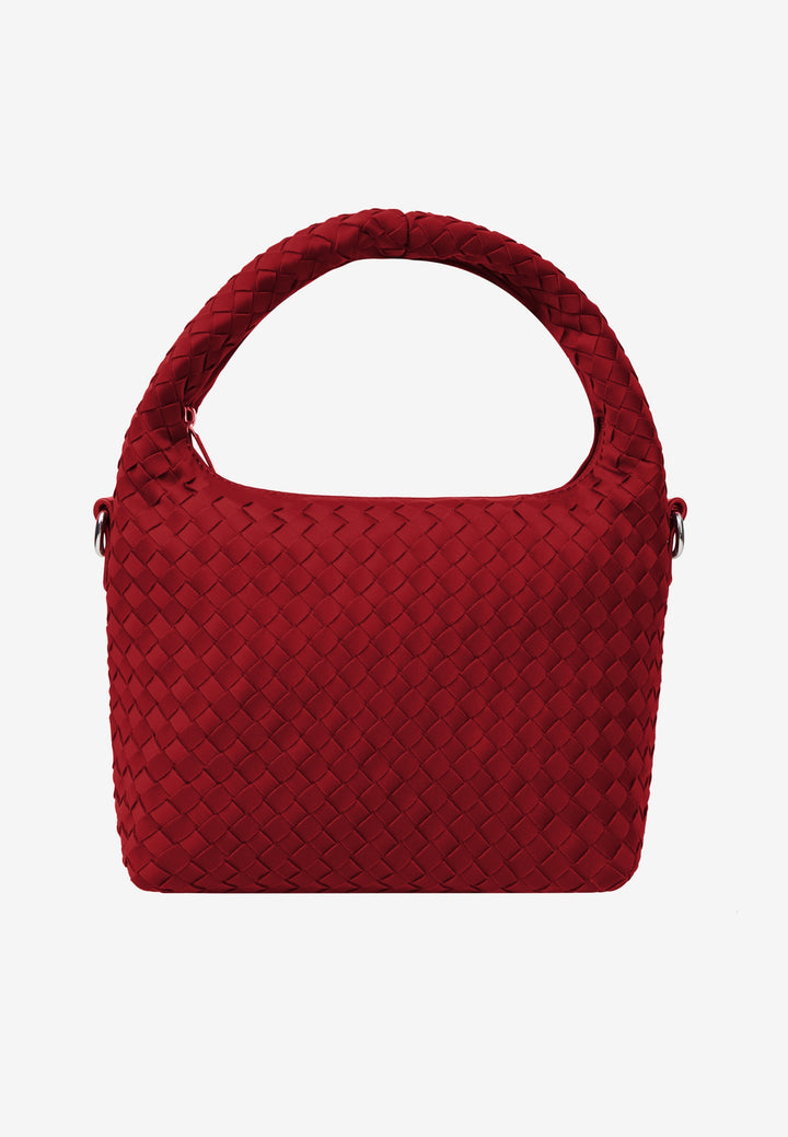 HVISK TWIST BRAIDED NEOPRENE Crossbody 494 Scarlet Red