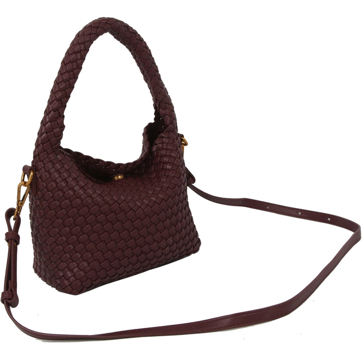 HVISK TWIST BRAIDED SOFT STRUCTURE Crossbody 508 Deep Burgundy