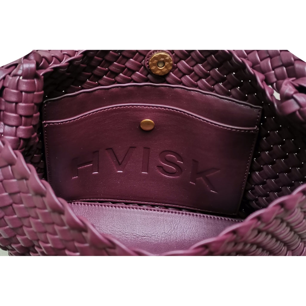 HVISK TWIST BRAIDED SOFT STRUCTURE Crossbody 508 Deep Burgundy