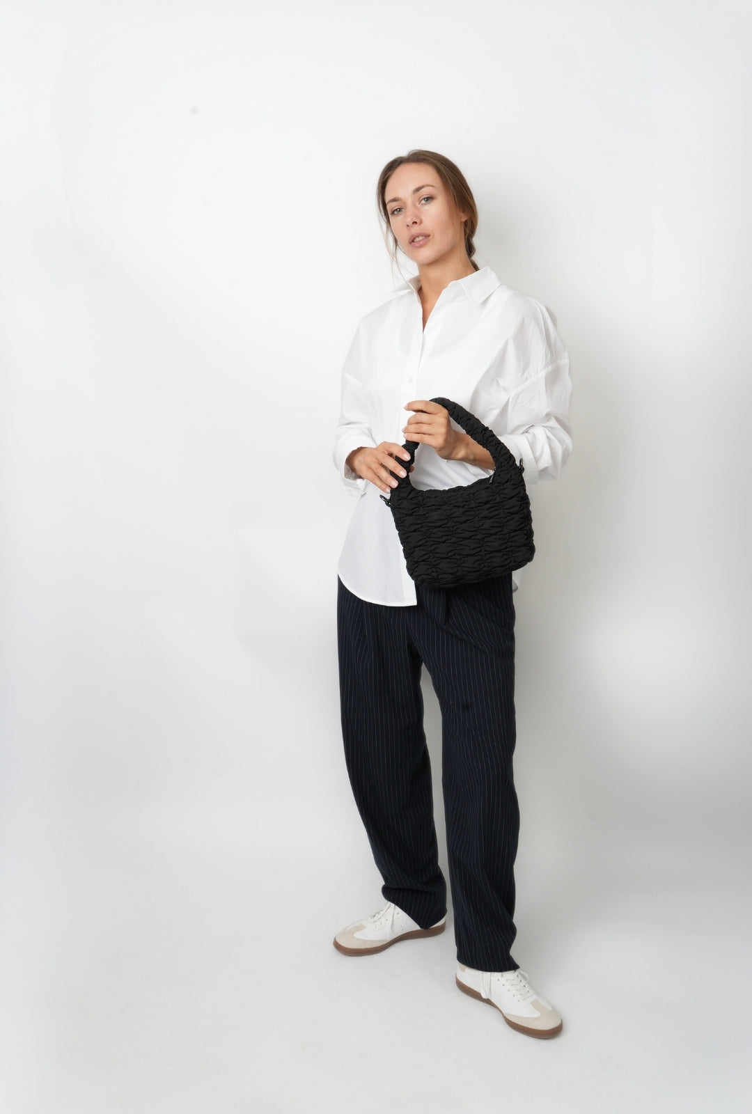 HVISK TWIST TWILL QUILT Crossbody 009 Black